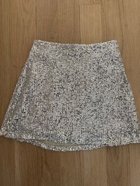 art class Silver Sequin Mini Skirt